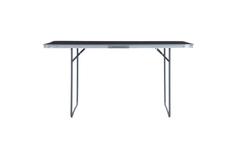 foldbart campingbord 180 x 60 cm aluminium grå - Grå - Havemøbler - Havebord - Campingborde
