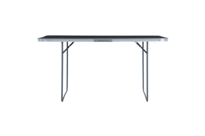foldbart campingbord 180 x 60 cm aluminium grå - Grå - Campingmøbler - Campingborde