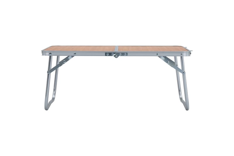 foldbart campingbord 60 x 40 cm aluminium brun - Brun - Havemøbler - Havebord - Campingborde