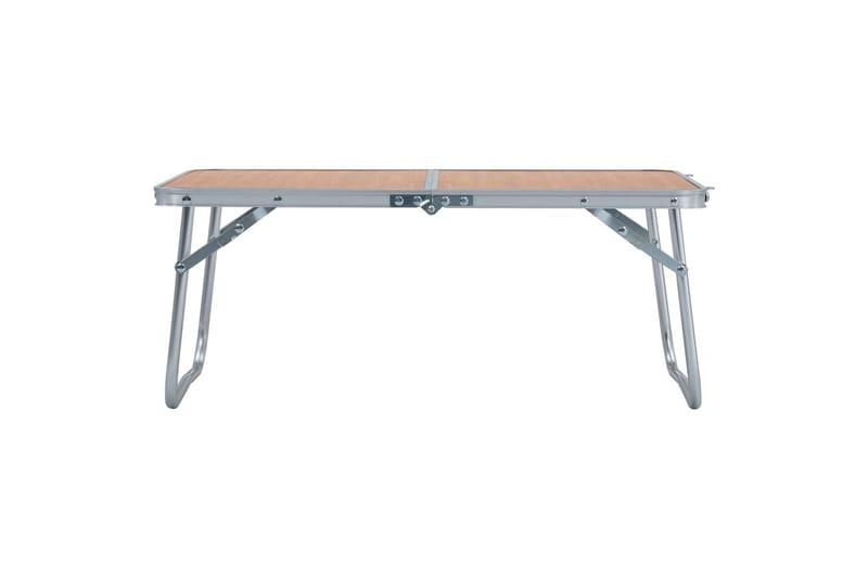 foldbart campingbord 60 x 40 cm aluminium brun - Brun - Campingmøbler - Campingborde