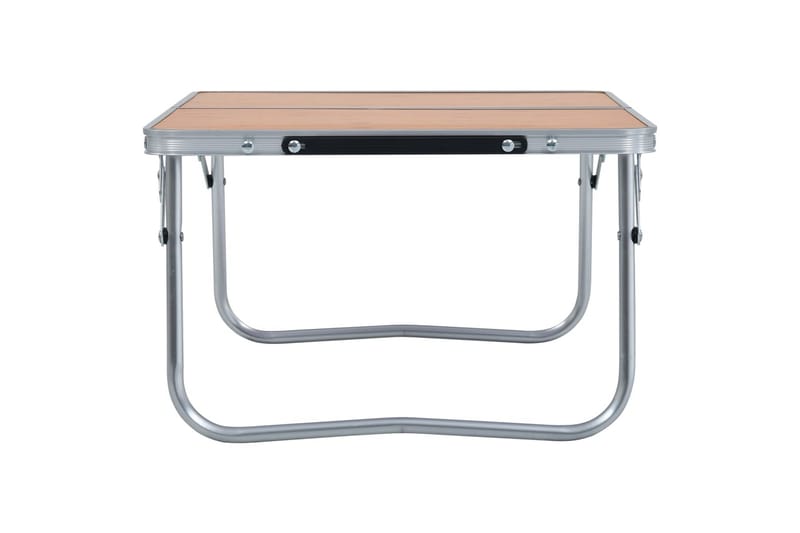 foldbart campingbord 60 x 40 cm aluminium brun - Brun - Havemøbler - Havebord - Campingborde