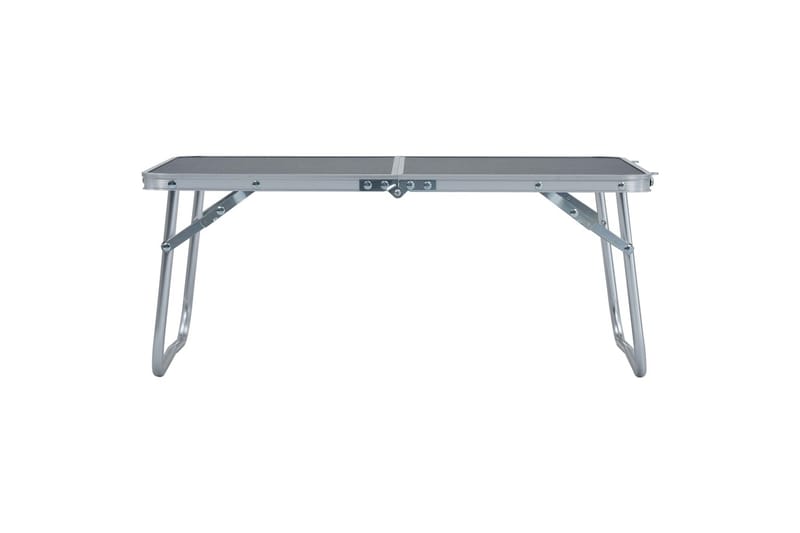 foldbart campingbord 60 x 40 cm aluminium grå - Grå - Havemøbler - Havebord - Campingborde