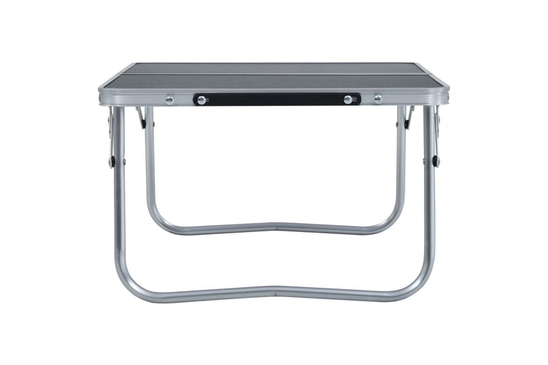 foldbart campingbord 60 x 40 cm aluminium grå - Grå - Havemøbler - Havebord - Campingborde