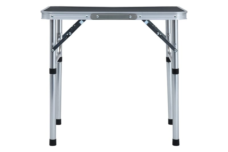 foldbart campingbord 60 x 45 cm aluminium grå - Grå - Havemøbler - Havebord - Campingborde