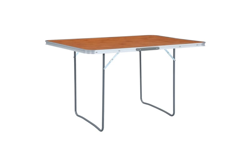 foldbart campingbord aluminium 180 x 60 cm - Brun - Havemøbler - Havebord - Campingborde