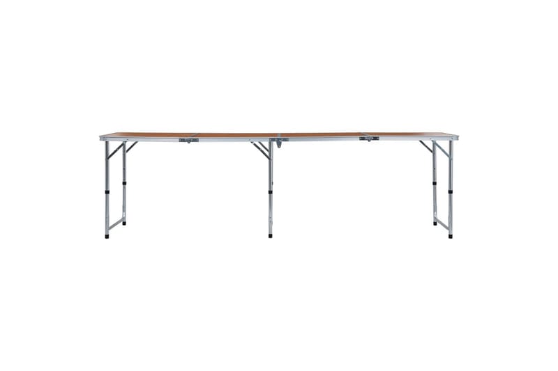 foldbart campingbord aluminium 240 x 60 cm - Brun - Havemøbler - Havebord - Campingborde