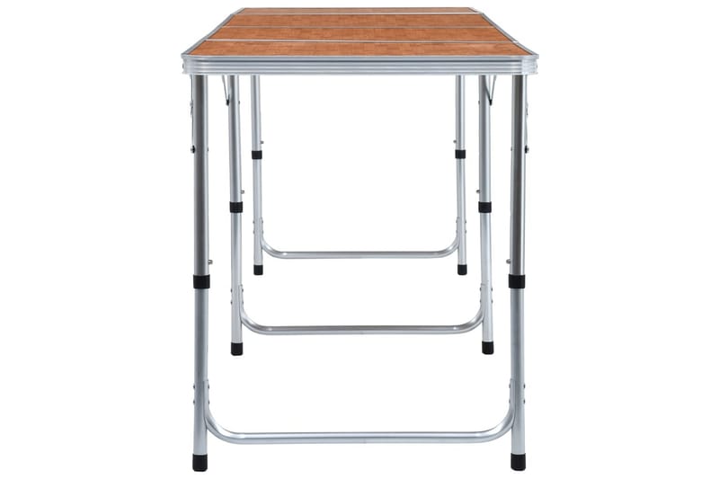 foldbart campingbord aluminium 240 x 60 cm - Brun - Havemøbler - Havebord - Campingborde
