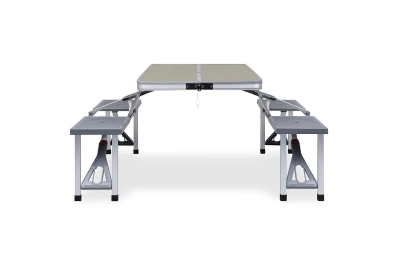 Foldbart Campingbord Med 4 Siddepladser Stål Aluminium - Campingmøbler - Campingborde