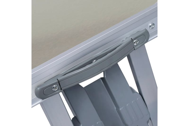 Foldbart Campingbord Med 4 Siddepladser Stål Aluminium - Havemøbler - Havebord - Campingborde