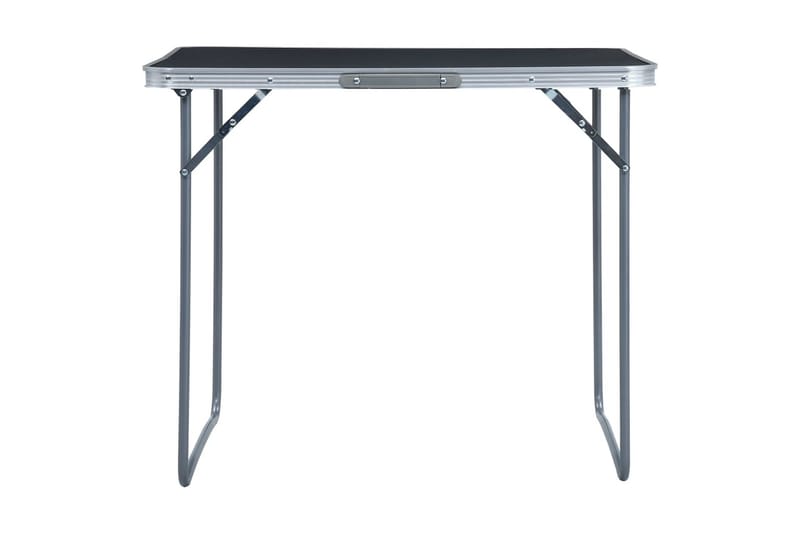 foldbart campingbord med metalstel 80 x 60 cm grå - Grå - Havemøbler - Havebord - Campingborde