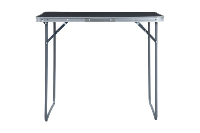 foldbart campingbord med metalstel 80 x 60 cm grå - Grå - Campingmøbler - Campingborde