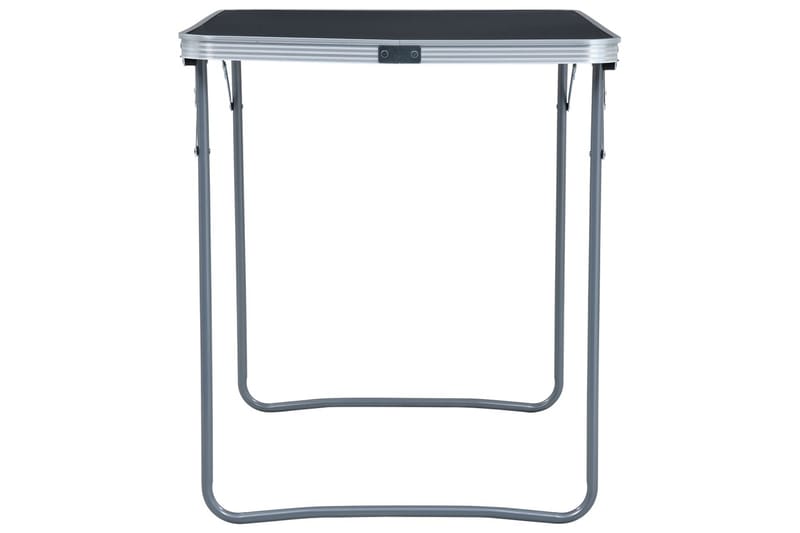 foldbart campingbord med metalstel 80 x 60 cm grå - Grå - Havemøbler - Havebord - Campingborde