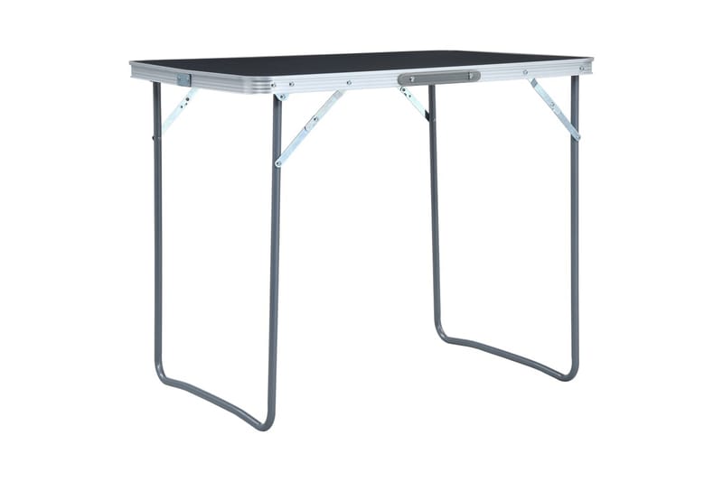 foldbart campingbord med metalstel 80 x 60 cm grå - Grå - Campingmøbler - Campingborde