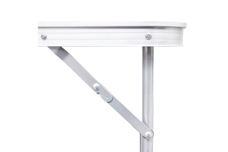 Sammenfoldeligt Campinbord Med Metalramme 80 X 60 Cm - Hvid - Havemøbler - Havebord - Campingborde