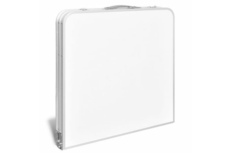 Sammenfoldeligt Højdejusterbart Camping Bord, 120X60Cm - Hvid - Havemøbler - Havebord - Campingborde