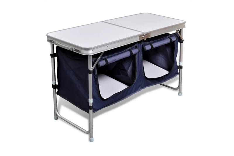 Sammenklappeligt Campingbord Med Aluminiumstel - Sølv - Havemøbler - Havebord - Campingborde
