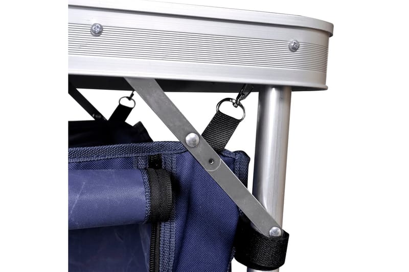 Sammenklappeligt Campingbord Med Aluminiumstel - Sølv - Havemøbler - Havebord - Campingborde