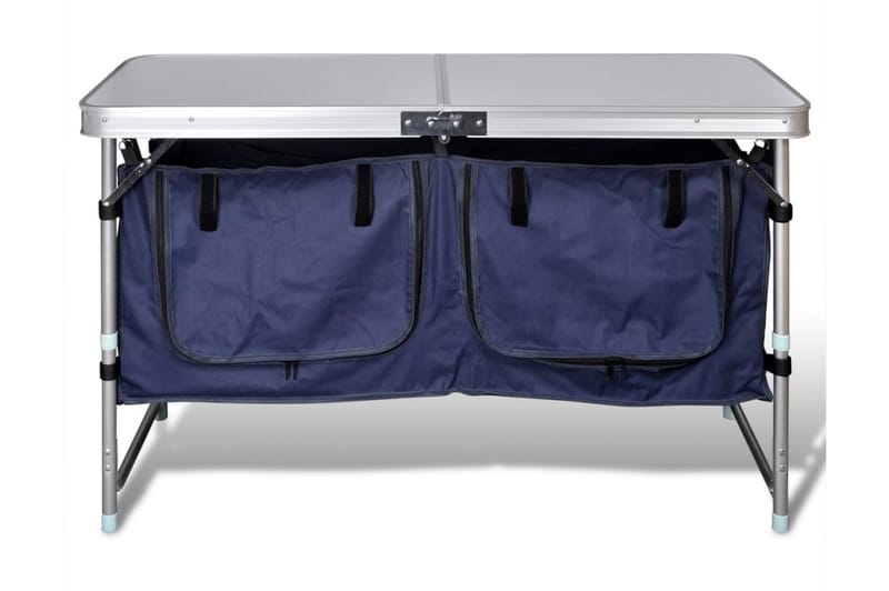 Sammenklappeligt Campingbord Med Aluminiumstel - Sølv - Havemøbler - Havebord - Campingborde