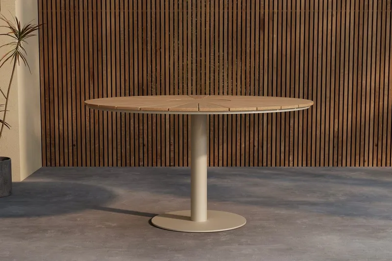 Croft rundt spisebord 120 cm udendørs, Beige