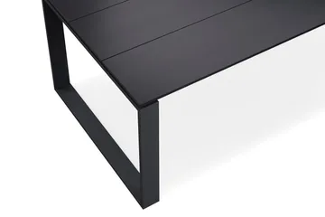 Devon stort rektangulært udendørs spisebord 210x100 cm i aluminium - Sort - Havemøbler - Havebord - Spisebord & havebord
