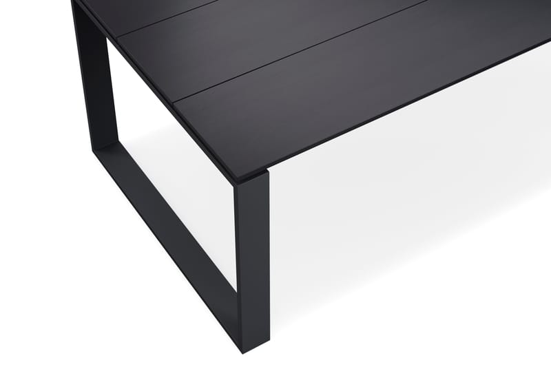 Devon stort rektangulært udendørs spisebord 210x100 cm i aluminium - Sort - Havemøbler - Havebord - Spisebord & havebord
