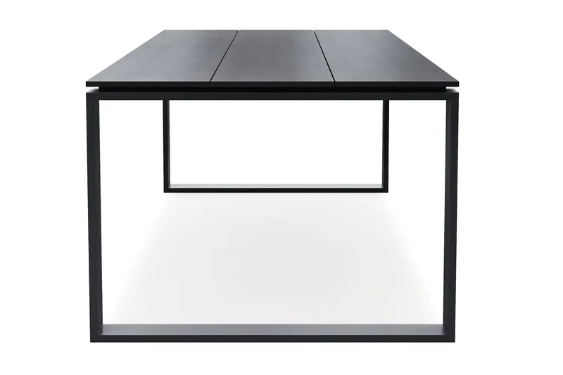 Devon stort rektangulært udendørs spisebord 210x100 cm i aluminium - Sort - Havemøbler - Havebord - Spisebord & havebord
