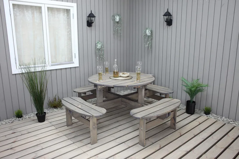 Frankfurt Picnicbord - Brun - Havemøbler - Havebord - Picnicbord