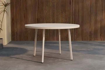 Giardini rundt spisebord 120 cm udendørs - Beige - Havemøbler - Havebord - Spisebord & havebord