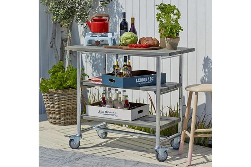 Urban Grillbord med 2 Hylder - Brun - Havemøbler - Havebord - Grillborde