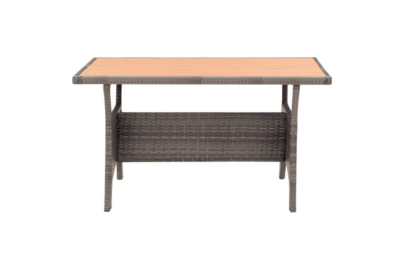 havebord 120x70x66 cm polyrattan grå - Grå - Havemøbler - Havebord - Spisebord & havebord