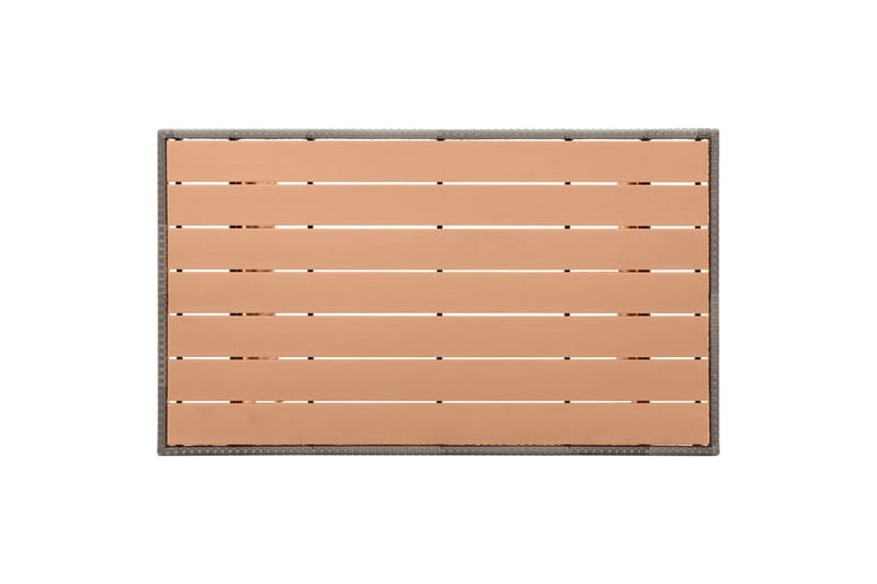 havebord 120x70x66 cm polyrattan grå - Grå - Havemøbler - Havebord - Spisebord & havebord
