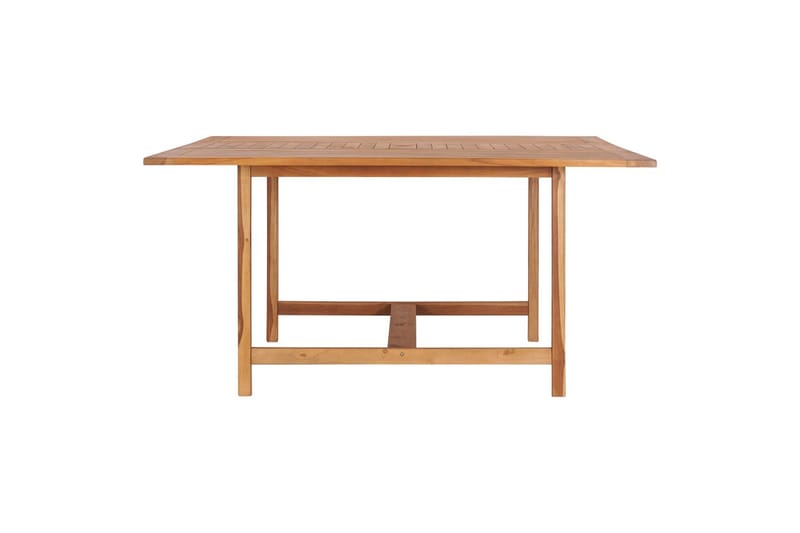 Havebord 150x150x76 cm Massivt Teaktræ - Brun - Spisebord & havebord