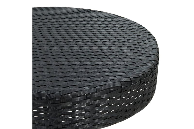 Havebord 60,5x106 cm polyrattan sort - Sort - Spisebord & havebord