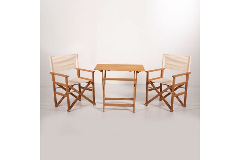 Havebord og stol sæt (3 dele) Rathore Creme, Cremevhid