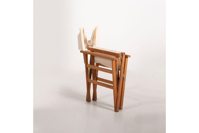 Havebord og stol sæt (3 dele) Rathore Creme - Cremevhid - Havemøbler - Balkon - Balkonmøbler - Altansæt