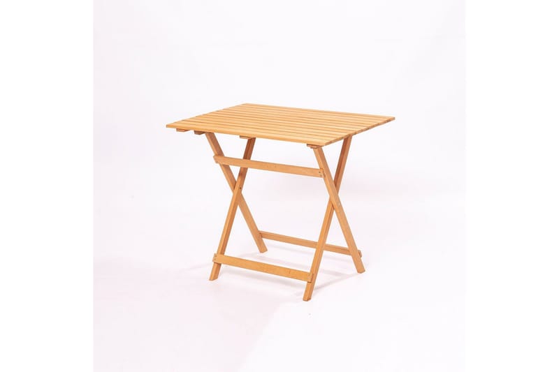 Havebord og stol sæt (3 dele) Rathore Creme - Cremevhid - Havemøbler - Balkon - Balkonmøbler - Altansæt