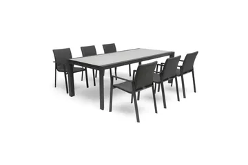Hillerstorp Borgdala udendørsbord 220/340 x 107 x H75,5 cm - Grå - Havemøbler - Havebord - Spisebord & havebord
