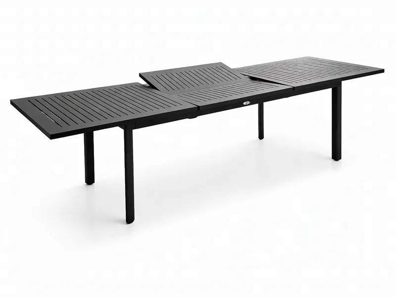 Hillerstorp Nydala Udendørsbord 96 x 200/280 cm Sort, Sort