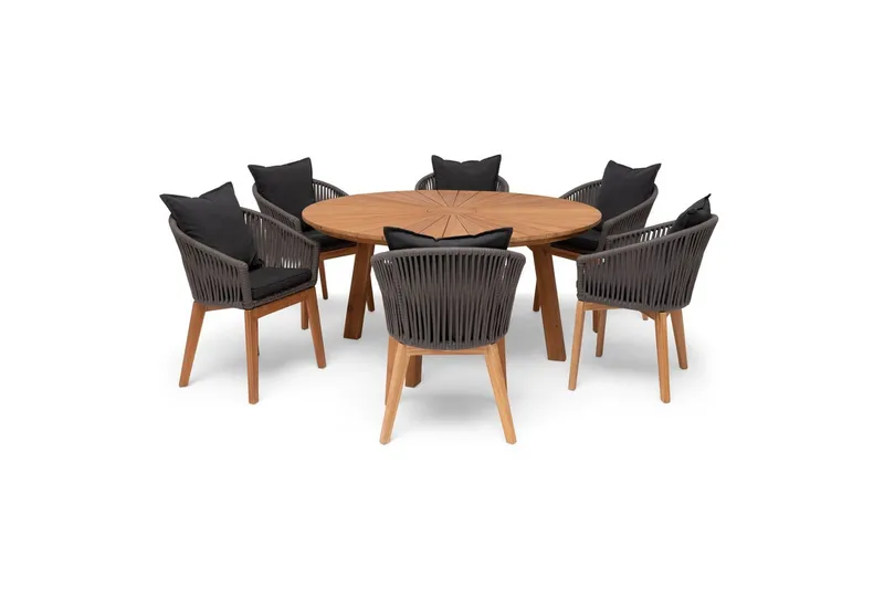 Hillerstorp Ringsjö Udebord Ø150 cm - Brun - Havemøbler - Havebord - Spisebord & havebord