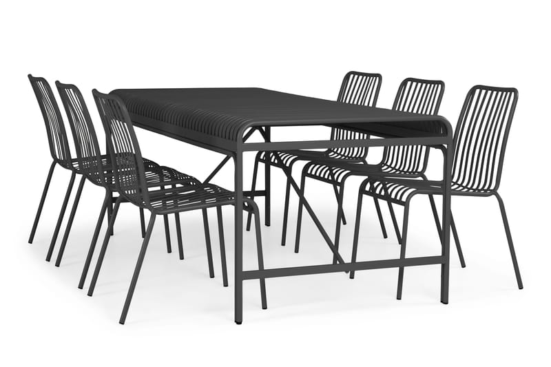 Jarva Spisebord Udendørs 200 cm - Sort - Havemøbler - Havebord - Spisebord & havebord