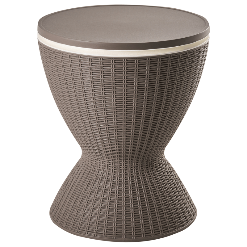 Kølebar/barbord udendørs Aisa 49 cm imitation af træ - brun - Havemøbler - Havebord - Barbord udendørs