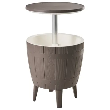 Kølebar/barbord udendørs Silg 49 cm - beige/grå/hvid - Havemøbler - Havebord - Barbord udendørs