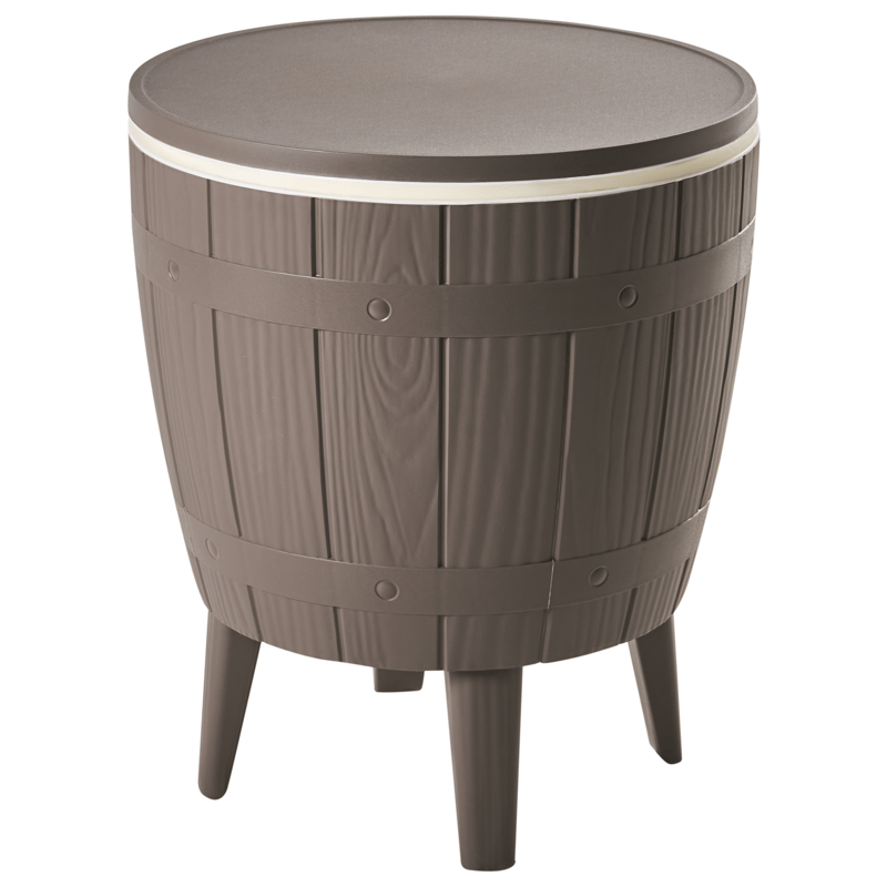 Kølebar/barbord udendørs Silg 49 cm - beige/grå/hvid - Havemøbler - Havebord - Barbord udendørs