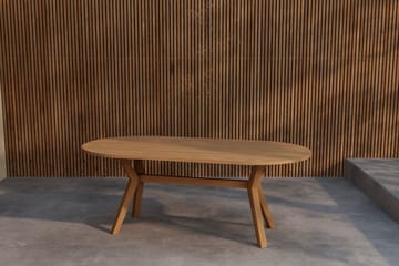 Kenya ovalt spisebord 200 cm udendørs - Natur - Havemøbler - Havebord - Spisebord & havebord