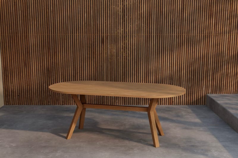 Kenya ovalt spisebord 200 cm udendørs, Natur