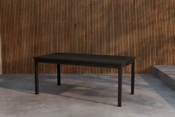 Kenya rektangulært spisebord 180 cm udendørs - Sort - Havemøbler - Havebord - Spisebord & havebord