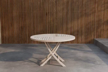 Kenya rundt spisebord 120 cm udendørs - Hvidkalket - Havemøbler - Havebord - Spisebord & havebord