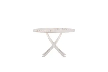Kenya rundt spisebord 120 cm udendørs - Hvidkalket - Havemøbler - Havebord - Spisebord & havebord