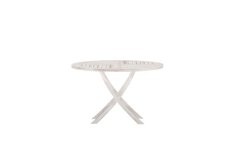 Kenya rundt spisebord 120 cm udendørs - Hvidkalket - Havemøbler - Havebord - Spisebord & havebord