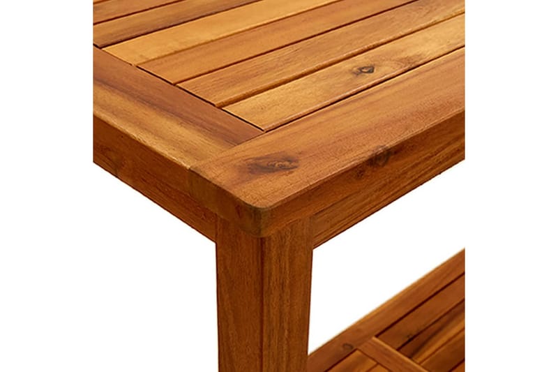 konsolbord til haven 110x40x75 cm massivt akacietræ - Brun - Aflastningsborde & bakkeborde udendørs